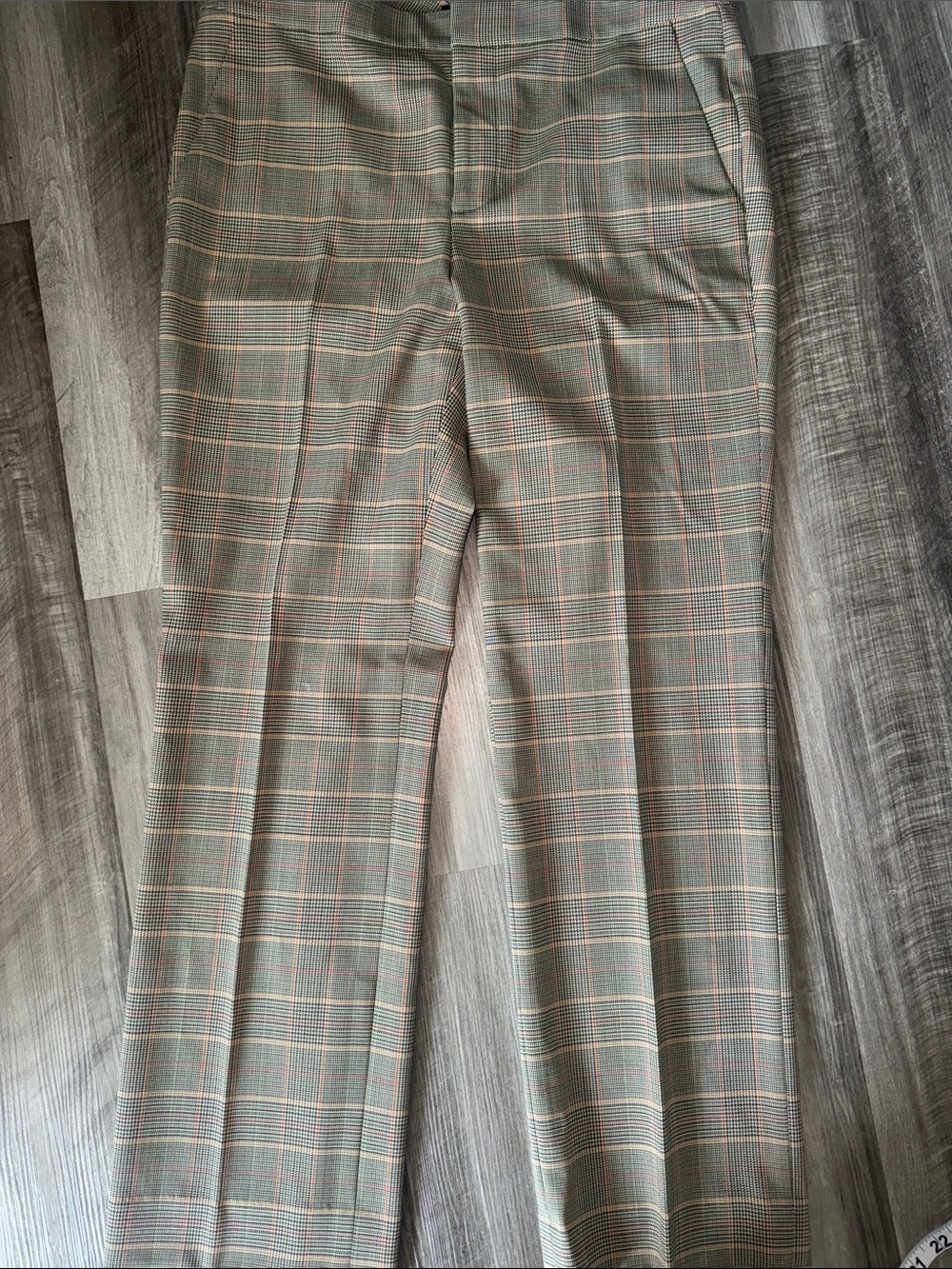 Lauren Ralph Lauren 10 beige Black Label beige Elegant Wool Plaid Pants luxury